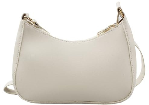 JJHXM Tote bag damen,damen-schultertaschen,handtasche damen klein,vintage tasche,Umhängetasche Damen Handtasche,Retro Achsel Tasche,kleine tasche damen mit Reißverschluss,für Mädche(weiß)