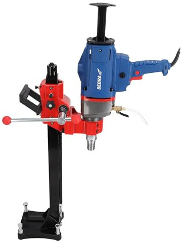 Betonbohrgerät mit Ständer max. Durchmesser ø 205 mm 2300 W, bis zu 14000 U/Min, innovatives Wasserzufuhrsystem, Überstromschutz, Sanftanlauf, Universeller Bohrkronenanschluss 1¼'' und mehr