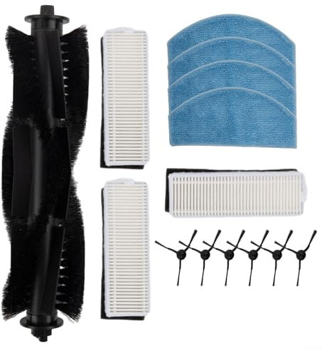 Jonikuper Juego de piezas de repuesto para robot aspirador, para Laresar Evol 3, con cepillo principal, cepillos laterales, almohadillas de fregona, filtros, kit de accesorios (B)