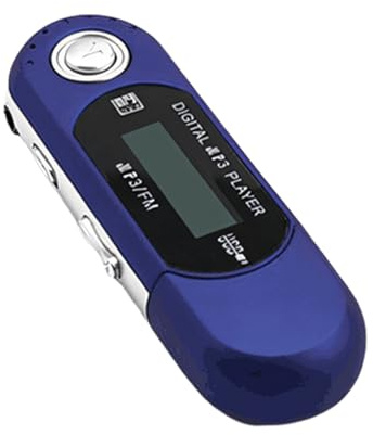 Lettore musicale MP3 funzionante a batteria, dotato connessione USB diretta e memoria espandibile tramite lettore musicale scheda