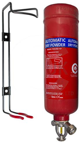 2023 New FSS UK, 1 KG ABC Dry Powder Automatic FIRE Extinguisher. CE Marked. All Remote Places. Electrical CUPBOARDS. Works Like A Sprinkler System/Suppression System for Homes Kitchens WORKPLACES