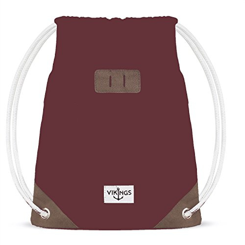 Ny modell gymväska väska sportväska bomull kanvas väska sport kvinnor män barn, Bordeaux, 26x17.8x9cm, Ryggsäck