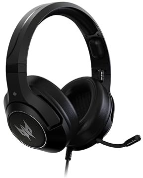 Predator Galea 350 PHW920 - Auriculares Accessory Gaming (Cable Jack de 3,5 mm, Formato Circumaural, Micrófono Incluido, 32 Ohm, 116 dB, 20Hz-20KHz, Cancelación de Ruido) Negro