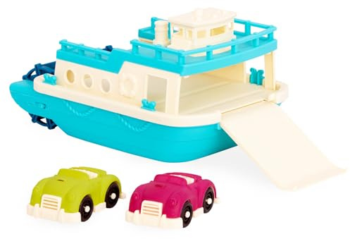B. toys - Happy Cruisers - Fährboot - Spielzeug-Fährboot - 2 Mini-Autos - Spielzeugboot mit beweglichen Teilen - Badespielzeug für Kleinkinder, Kinder - 12 Monate +