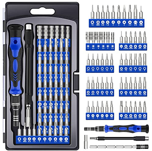 XOOL 62 in 1 Feinmechaniker Schraubendreher Set, Magnetischer Mini Feinmechaniker Werkzeug Set, Reparatur Werkzeug Set für Computer, iphone, ipad, Laptop, PS4, PS5, Xbox, Handy, Macbook usw.