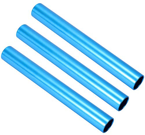 RAYNAG 3 Stück Schienenrelais Taktstock Aluminium Feldrennstock für Schülerrelaisveranstaltungen, langlebige Taktstäbe, blau