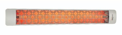 Eurofase Heating 6000 Watt Electric Infrared Dual Element Heater-277 Voltage-Stainless Steel Finish-Brix Decorative Fascia
