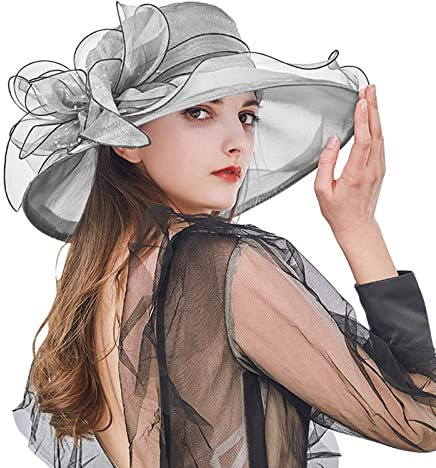Blingko Chapeau Anti UV Femme Chapeau à Large Bord Souple Anti-UV Chapeau de Soleil UPF 50+ Chapeau Femme Paille Roll-Up Floppy Chapeau Été Capeline Sun Hat Vacances Jardinage