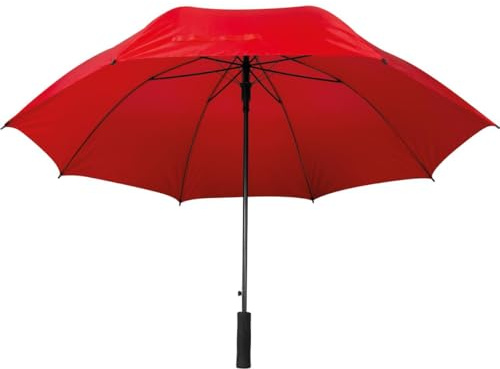 Automatik-Regenschirm XXL / mit Softgriff / Farbe: rot