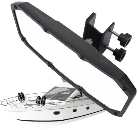 Specchietto retrovisore per barche,Specchio per barche marine, Specchio riflettente per barca, per barche a specchio marino, specchietto retrovisore grandangolare per sci nautico, sport, wak