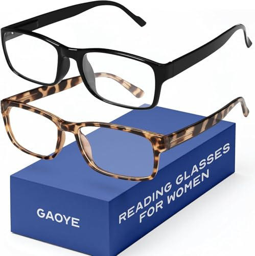 Gaoye 2 Pack Reading Glasses Men/Women, Eyeglasses, Blue Light Readers for Men/Women, Computer Eye Glasses, Cheaters