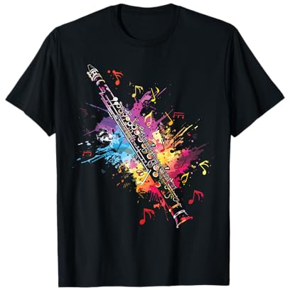 Clarinette classique Splash Art Clarinette Color Splatter T-Shirt