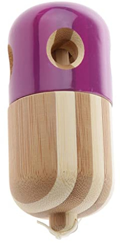 INACMWIH Japanese Traditional 5 Hole Bamboo Capsule Pill Kendama Bilboquet Toy Purple