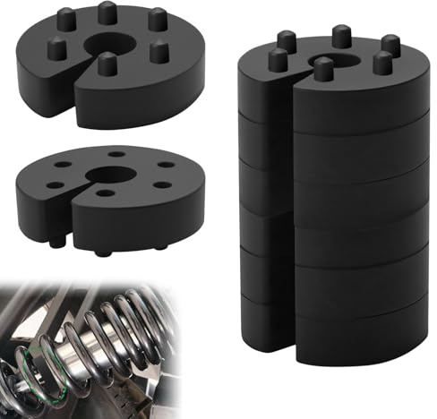 8Stück Federwegbegrenzer,Universal 13mm Federwegbegrenzer mit 6-Fach Positionierung,Gummi-Auto-Federwegbegrenzer für PKW SUV Van,Fahrwerksbegrenzer Stoßdämpferpuffer Gummipuffer, Federung Anschlagpuff