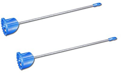 2er Set DEWEPRO® Farbrührer mit gezacktem Kunststoffkopf, Farbmischer ø80x500mm, Rührquirl zum Verrühren von Farben und Flüssigkeiten