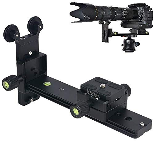 Hersmay L200 Teleobjetivo Rail para cámara de 1/4 pulgadas, tornillo Telezoom, soporte compatible con aluminio macizo con soporte Arca Swiss