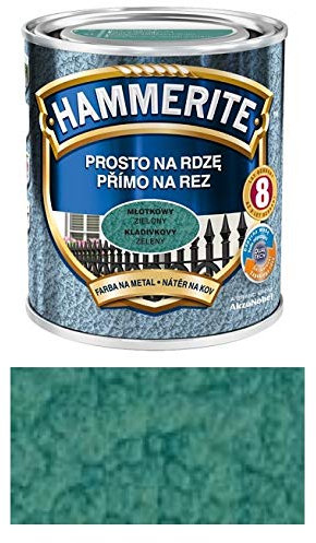 Vernice protettiva per metallo Hammerite, antiruggine, 2,5 l, effetto martellato, Verde