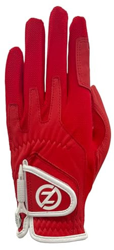Zero Friction Damen Cabretta Elite Linke Hand Golfhandschuh, Einheitsgröße, Rot