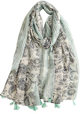 Ecroon Echarpe Châle/Foulard/Etole Floral Cou Écharpe Femme Poids léger Longue Douce Chale Wrap Chaud d'hiver
