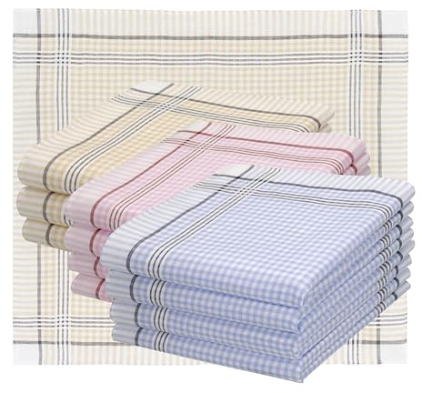 Betz 12er Damen Stoff Taschentücher Set Selma Größe ca. 28x28 cm 100% Baumwolle Farbe Dessin 4 Selma