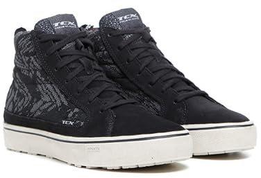 TCX - Street 3 Lady Tex Waterproof, Wasserdichte Motorradschuhe für Damen, T-DRY Membrane, Obermaterial Wildleder, Schnürverschluss, Schwarz