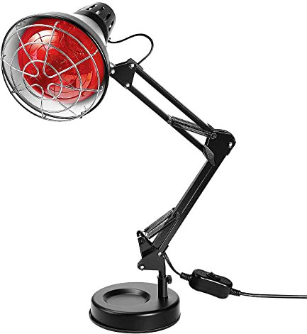 WOOLUCK Lampada Termica a Raggi Infrarossi 150W, Lampada di Riscaldamento Rossa con Infrarossi