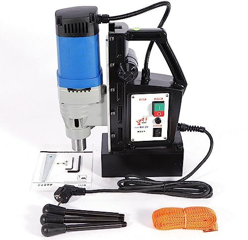 Magnetbohrmaschine Kernbohrmaschine Säulenbohrmaschine Kernbohrgerät Kernbohrmaschinen von Stahlkernen und Nadelführung 1680 W | 13800 N | 300 U/min | 3-28 mm Bohrdurchmesser x 50 mm Schnitttiefe