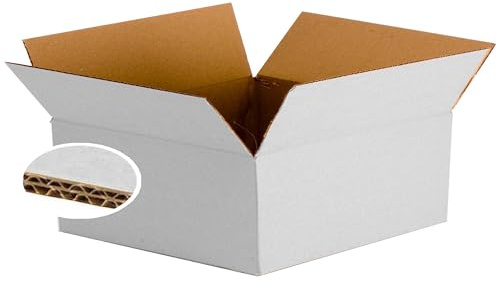 Simpletek - Fraktlåda vit dubbelvåg förstärkt förpackning | Mått 70 x 54 x 26,5 cm