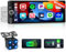 Hikity Dab Dab+ Radio Coche 1 DIN Carplay con EQ/FM/RDS, 6,9 Pulgadas de Táctil Pantalla Coche Bluetooth, FM Radio, Mirror Link, USB/TF/AUX-in, Micrófono, Cámara de Respaldo