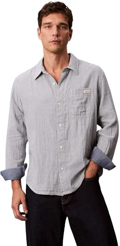 Calvin Klein Casual Classic Lv04Rc706G, Camicia Casual, Uomo, Blu (Boardwalk Summer), L