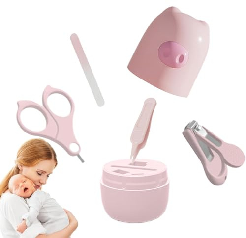 Baby-Nagelknipser, Baby-Nagelset - Niedliche Cartoon-Tier-Baby-Fingernagelknipser,Baby-Nagelknipser und Schere, Mutterzubehör mit Aufbewahrungsbox, Baby-Nagelfeile und Pinzette