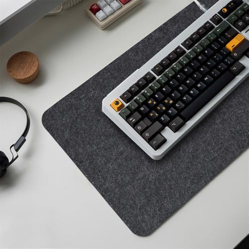 Surwin Alfombrilla para Ratón, Grande Gaming Mousepad Antideslizante, Teclado Almohadilla de Escritorio, Fieltro Mouse Pad para Ordenador, Gamers, PC y Portátil (Gris Oscuro,900x400mm)