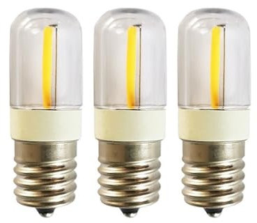 1fortunate lampadine, Confezione da 50 lampadine a filamento LED AC220V T18 E17 1W/2W/3W Lampadine di ricambio T22(2700K Warm White,2W E17 220V)