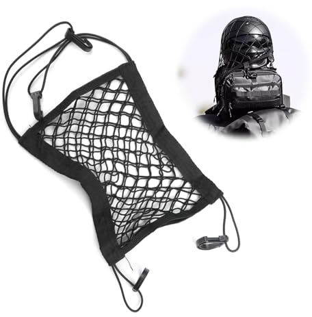 Motorcycle Cargo Net, Motorcycle Helmet Net Cargo Nets with 4 Adjustable Hooks Easy to Install Motorcycles Luggage Cargos Mesh Nets Thicken Luggage Netting for Motorcycles, Bike, ATV, Roof