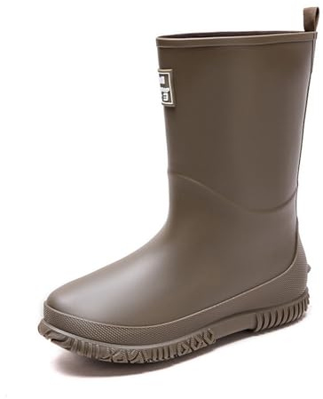 Genérico Botas De Agua Mujer Caña Alta, Botas De Goma Mujer, Antideslizante Ligero Impermeables Talla Grande Galochas Casual Moda Cómodo Monocromo Holgados Botas Adecuado Para Días Lluviosos