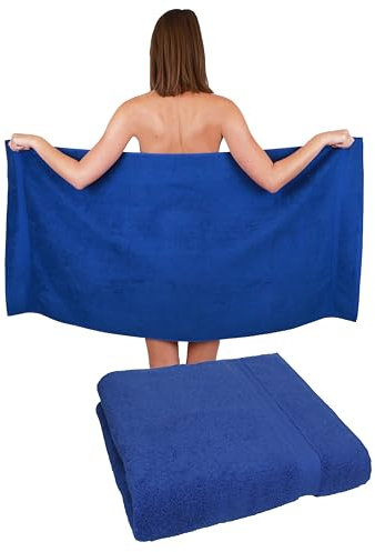 Betz 2 Stück Duschtücher Duschtuch Set Größe 70x140 cm Duschhandtuch Badetuch Strandtuch Handtuch Premium 100% Baumwolle Farbe Royalblau