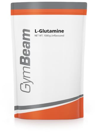 GymBeam L-Glutammina in Polvere, Amminoacidi Essenziali, Metodo di Fermentazione Delicato, Glutammina, Gusto Neutro, Sintesi Proteica nei Muscoli, Amminoacidi Essenziali in Polvere (Neutro, 1000 g)