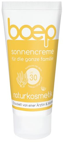 boep Sonnencreme LSF30 | Mineralischer Sonnenschutz für Babys, Kinder & Erwachsene | Mit Zinkoxid & ohne chemische UV-Filter, ohne Phthalate & ohne DHHB | Vegane Naturkosmetik in Reisegröße (40ml)