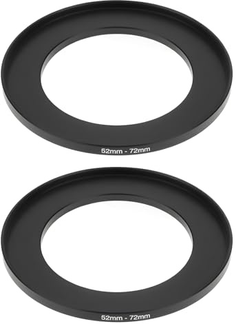 VGOL Adattatore Per Obiettivo Con Anello Di Estensione In Metallo Da 2 Pezzi Da 52-72 Mm Convertitore Di Filettatura Per Obiettivi Per Fotocamere DSLR