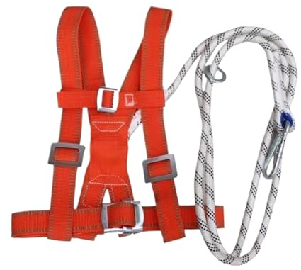 Arnés de seguridad – Engranaje ajustable de doble correa, protección multiusos contra caídas, cinturón ajustable para hombres, principiantes, profesionales, limpiador de ventanas, almacén, utilidad