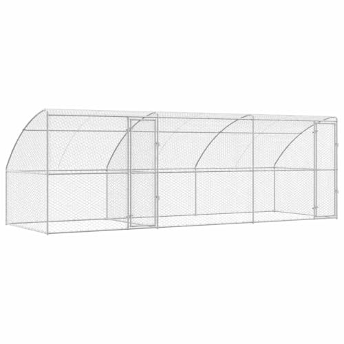 vidaXL Refugio para Perros 3 uds. Plateado 6 x 2 x 2 m