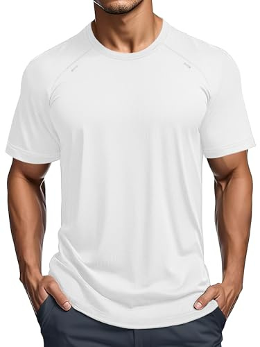 MAGCOMSEN Camiseta Deportiva Hombre Manga Corta Transpirable Secado Rápido Ligera Gimnasio Gym Fitness Running Tshirt