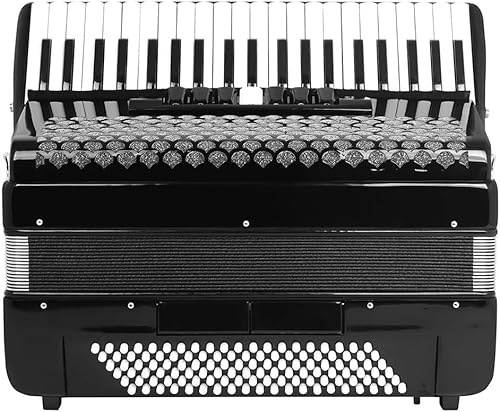 Acordeón para Adultos, 120 Bajos 41 Teclas Instrumentos De Teclado Profesionales Acordeón con Bolsa De Acordeón con Correa, para Performae, Enseñanza, Black