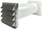 EASYTEC® Energiesparender Wandmontage Mauerkasten Ø 150 mm Edelstahl mit zwei Rückstauklappen | DN150 | 34154e