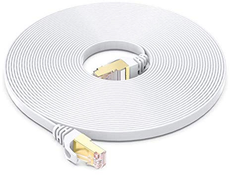 BUSOHE Cat 8 Lan Kabel 5meter, Hochgeschwindigkeits- Gigabit RJ45 LAN Netzwerkkabel, 40Gbps 2000Mhz Internet Patchkabel Kompatibel mit Router, Modem, PC, Laptop, Drucker (weiß)