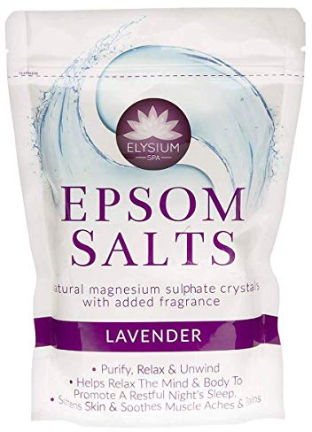 Elysium Spa Epsom Bath Salts Natural Magnesium Sulphate Perfume Purify Relax Unwind 450g (Lavander)
