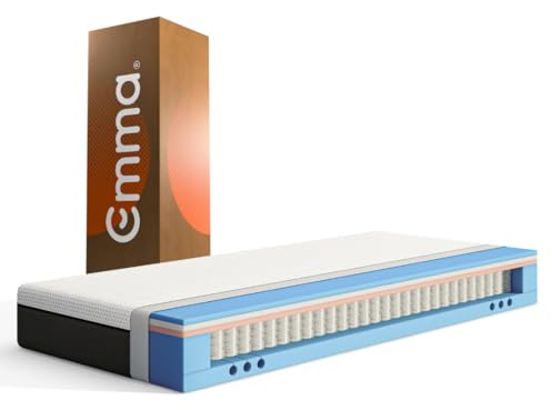 Emma Premium Kingsize 5ft Memory Foam Mattress 150x200 cm, Medium Firm (H2), 9.8 Inch High, 5-Zone Mattress