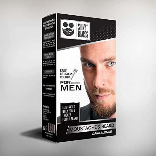 SHINY BEARDS- Beard Dye For Men- DARK BLONDE Colour- Eliminates Grey- UK Trusted Brand