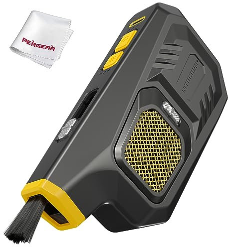 Nitecore Blowerbaby BB21 Elektronisches Reinigungsluftgebläse, 2,7 kPa Staubentfernungs-Winddruck, mit Schnellverschlussbürste, für die Reinigung von Kameraobjektiven und mehr