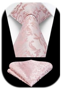 Enlision Corbatas De Paisley Rosa Para Hombres Set De Corbata Y PañUelo Fiesta De Bodas Corbata CláSica